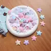 Estrela de Cinco Pontas Brilhante Embossada Estilo Coreano 2,5cm Acessórios para Joias DIY Acessórios de Cabelo para Crianças Material para Grampo Decoração de Bolo