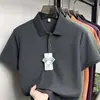Camisa Polo Personalizada de Manga Corta con Logo Imprimible para Hombre, Algodón Puro, Nuevo Estilo de Verano, Casual de Negocios, Camiseta Holgada y Transpirable para Hombre