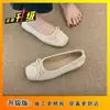 Sapatos Baixos Slip-On com Bico Quadrado e Plataforma 2025 Nova Coleção Primavera Início Estilo Retro Fada Ballet Sapatilhas Macias Planas Slip-On