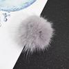 Broches Grandes de Piel de Visón Broche de Pelo Real Artefacto para Tapar Agujeros de Suéter Decoración de Bola de Felpa para Cuello Sombrero Zapatos