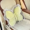 Soporte Cruzado para Cabeza y Cintura de Coche con Lazo Creativo, Nuevo Producto Transfronterizo, Cojín de Asiento de Coche, Almohada para el Cuello, Cojín de Felpa para Soporte Lumbar de Coche