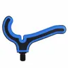 Soporte de Pesca con Mosca Estilo Europeo con Inserto para el Suelo, Flotador Deslizante Combinado, Caña Telescópica, Cabezal del Soporte Recubierto de Goma, Soporte para Caña de Pescar de Aleación de Aluminio
