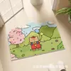 Alfombra de Baño de Dibujos Animados, Felpudo Absorbente Antideslizante para Puerta de Baño, Alfombra Gruesa de Imitación Cachemir para Sala de Estar, Manta para Mesita de Noche de Dormitorio