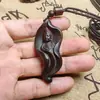 Colgante de Guanyin de Madera de Agarwood Dara Gan Adorno Hecho a Mano Cabeza de Guanyin Talla en Madera Hoja de Loto Bodhisattva Collar