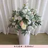 Arranjo de Cerimônia de Entrega de Carro Buquê Floral Decoração com Coluna Romana Carro de Flores Cerimônia de Entrega Arranjo de Cena com Flores Artificiais