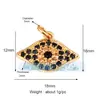 L45 Accesorios para joyería DIY cobre puro chapado en oro plateado recubierto de oro estilo europeo y americano Ojo del Diablo colgante multicolor