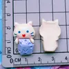 Novo Gato Queijo Cachorrinho Urso Porco Presilha de Cabelo Cola de Creme Adesivos de Geladeira DIY Acessórios de Resina Artesanais