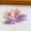 Flores nas Orelhas~ Brincos de Flor de Chiffon para Mulheres, Brincos Doces de Verão para Férias, Acessórios de Orelha Únicos e Bonitos