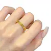 Anel olho de gato anel liso anel ondulado anel de moda luxo simples sólido fechado anel de casal de ouro anel de titânio