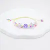 Pulseira de Flores Secas Gipsofila Real Cápsula do Tempo DIY Tecida à Mão Flor Seca Cerâmica Pulseira Flor Eterna Espécime