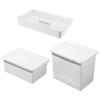 Caja de Almacenamiento Sellada Blanca Pura Estilo Japonés Caja de Almacenamiento para Ropa para el Hogar con Hebilla de Cierre Caja de Almacenamiento para Cocina Acabado de Juguetes para Niños