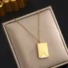 Collar de Libro de Acero Inoxidable Estilo Influencer Europeo y Americano Transfronterizo para Mujer, Accesorio Abrible de Moda Que No Se Desvanece