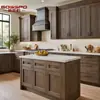 Fábrica de Comercio Exterior Gabinetes de Madera Maciza Americana para Toda la Casa Personalizados Gabinetes de Cocina de Color Sólido Decoración Estilo Crema Hecho a Medida General