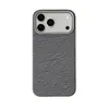 Capa de celular cor sólida com padrão de casca de árvore e furo grande, adequada para Apple 17PROMAX, 16 moderno, 13/14/11/15PRO criativo