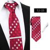 Corbata de Negocios a Rayas para Hombre Formal Profesional Roja Azul Atada a Mano Imitación Seda 7.5cm Stock Listo de Fábrica