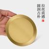 Porta-copos de Latão com Logo Luxo Leve Alto Padrão Doméstico Almofada de Chá Porta-chá Base Criativa de Placa de Cobre Acessórios para Conjunto de Chá Kung Fu
