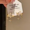 Luz de Estrella Fría~Pendientes de Botón Cuadrados de Zirconia de Lujo con Aguja de Plata Chapado en Oro Real de 18 Quilates Pendientes Exquisitos de Alta Gama