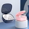 Caja para guardar dentaduras postizas dentadura postiza ancianos portátil remojo caja para dientes retenedor de corrección de aparatos invisibles caja de limpieza y limpieza