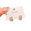 Unos aretes de amor de perlas dulces y coloridas de doble uso delantero y trasero, aretes de pin de plata 925, joyería para la oreja de estudiante con corazón de niña