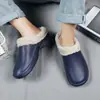 Chinelo de algodão moderno, chinelo de inverno aveludado e grosso, chinelo quente, chinelo de cozinha feminino com biqueira, chinelos de casa masculinos e femininos