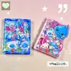 Caderno Original Cartoon A7 Acrílico de Folhas Soltas, Caderno de Estudante Anime Estética Fofa Feminina