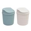 Lixeira Criativa Mini de Mesa Yimei com Tampa, Pequeno Lixo Doméstico com Tampa Basculante para Escritório, Classificação e Armazenamento