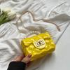 Mini Bolso de Mano Portátil para Niñas, Nuevo Bolso de Gelatina de Moda Tendencia 2026, Elegante Bolso Cruzado con Cadena