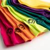 Nuevos Calcetines de Longitud Media de Color Fluorescente para Niños Calcetines Bordados de Smiley Calcetines Cortos de Algodón de Color Sólido de Moda para Niños y Niñas