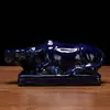 Figura de Vaca Deitada em Cerâmica Tang Sancai Feng Shui Decoração de Casa Prateleira Antiga Mesa de Chá Banheiro Sala de Estar Zodíaco Vaca Cerâmica Artesanato