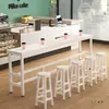 Mesa de Bar, Mesa Alta de Pared para el Hogar, Barra Pequeña de Ocio para Balcón, Mesa Larga Sencilla, Combinación de Mesa y Sillas de Bar Comerciales