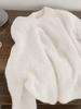 Suéter de cuello redondo de terciopelo de mapache de imitación de cera suave de alta calidad para mujer, suéter interior fufu de leche de viento perezoso grueso de invierno