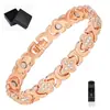 Pulseiras magnéticas europeias e americanas mais vendidas transfronteiriças, pulseiras magnéticas de casal de liga de trevo de luxo leve cravejadas de diamantes atacado