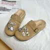 2025 Moda Coreana Versátil Slip-On Sapatos Birkenstock Chinelos de Interior Casa Novos Tamancos Birkenstock