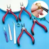Alicate de Bico Fino Artesanal Ferramenta Multifuncional Atacado Cabo Vermelho Espesso Alicate de Corte Diagonal Mini Alicate de Bico Tesoura Potente para DIY