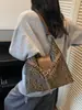Bolso de hombro grande de moda transfronteriza con estampado de leopardo simple para el trabajo, los desplazamientos y las clases, bolso cruzado casual de nicho estilo coreano