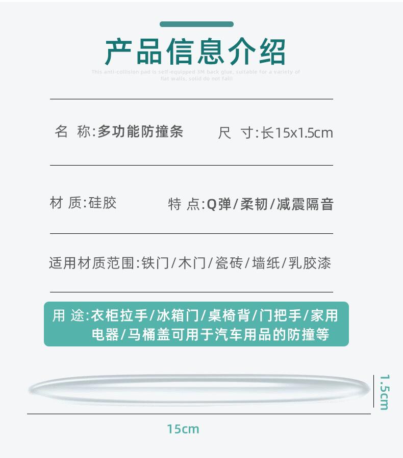 尺寸基本信息防撞条