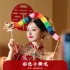 Adereços para Fotos de Casamento para Noiva e Madrinhas, Adereços para Fotos de Noivado Estilo Chinês Tradicional