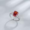 Anillo de plata esterlina s925 transfronterizo para mujer, con incrustaciones manuales de diamantes de alto carbono, corte de flor de hielo, anillo de azúcar rectangular de 8 x 10, joyería fina
