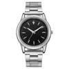 Relojes de Moda para Mujer Reloj con Correa de Aleación Hombres Esfera Redonda Reloj para Mujer Reloj de Pulsera de Cuarzo Casual para Dama
