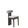 Silla con Respaldo Retro Nórdico, Silla de Comedor Vintage Estilo Francés, Silla de Tocador Minimalista Estilo Wabi-Sabi para Uso Doméstico de Madera Maciza, Silla Hipopótamo de Lujo Ligero