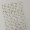 Pegatinas para Uñas con Letras Inglesas Disponibles Versátiles Planas Adhesivas Negro Blanco Oro Plata Números Pegatinas para Uñas Inglesas Estilo Dh