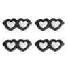 Lindos accesorios de gafas de amor de acrílico de dibujos animados, muñeco de peluche hecho a mano, material de decoración facial