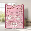 Manta de Franela Sanrio para Niños de Dibujos Animados Transfronteriza, Manta Impresa Digitalmente, Manta de Aire Acondicionado para Cuatro Estaciones, Manta para la Siesta