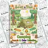Compra directa transfronteriza de 10 hojas/paquete de pósteres para colorear con temática de camping al aire libre, libros divertidos de dibujo de exploración, papel para colorear para niños