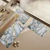 Juego de tres piezas para baño y WC Amazon transfronterizo, alfombrilla absorbente para suelo de baño, alfombrilla decorativa para WC de mármol de franela