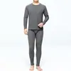 Camada base de veludo alemão dupla face, aquecimento próprio espesso, temperatura constante, roupas de outono, conjunto de calças de outono, inverno, veludo alemão, roupa íntima quente, conjunto masculino
