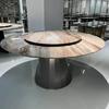 Pata de mesa de piedra de lujo de alta gama pata de mesa de acero inoxidable pata de mesa de mármol pata de mesa de lujo ligero base de mesa de comedor sin punto de soldadura