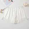 Personalización de Talla Europea Chifón de Seda Simulada Transpirable Versátil Modernos Pantalones Cortos de Seguridad de Tres Puntos Antiexposición para Mujer, Corte Holgado