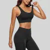 Traje deportivo Juyitang de alta elasticidad tipo "piel desnuda", Sujetador deportivo para gimnasio con hebilla, Ropa interior de yoga a prueba de golpes de alta resistencia