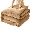 Colcha de terciopelo de leche, engrosada para invierno, cálida y con forro polar, adecuada para otoño e invierno, para habitaciones de dormitorio, camas individuales, uso estudiantil y camas dobles